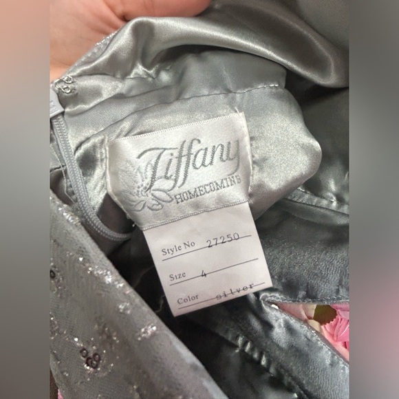 Tiffany Designs Homecoming 27250 Size 4 Gray short Dress - Picture 5 of 5